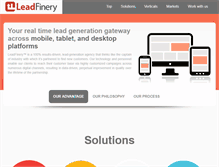 Tablet Screenshot of leadfinery.com
